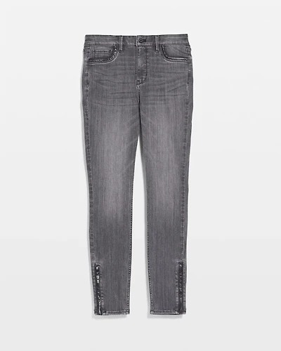 Petite High Rise Croc Skinny Ankle Jeans