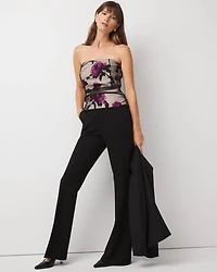 Crepe + Tulle Floral Bustier