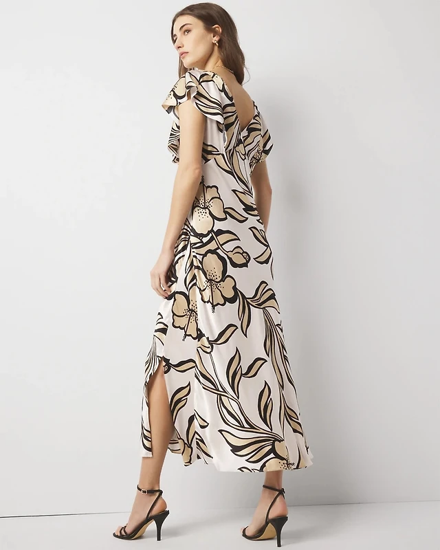 Banana Republic Aurelia Satin Trapeze Maxi Dress at MarketFair Shoppes in  Princeton, NJ