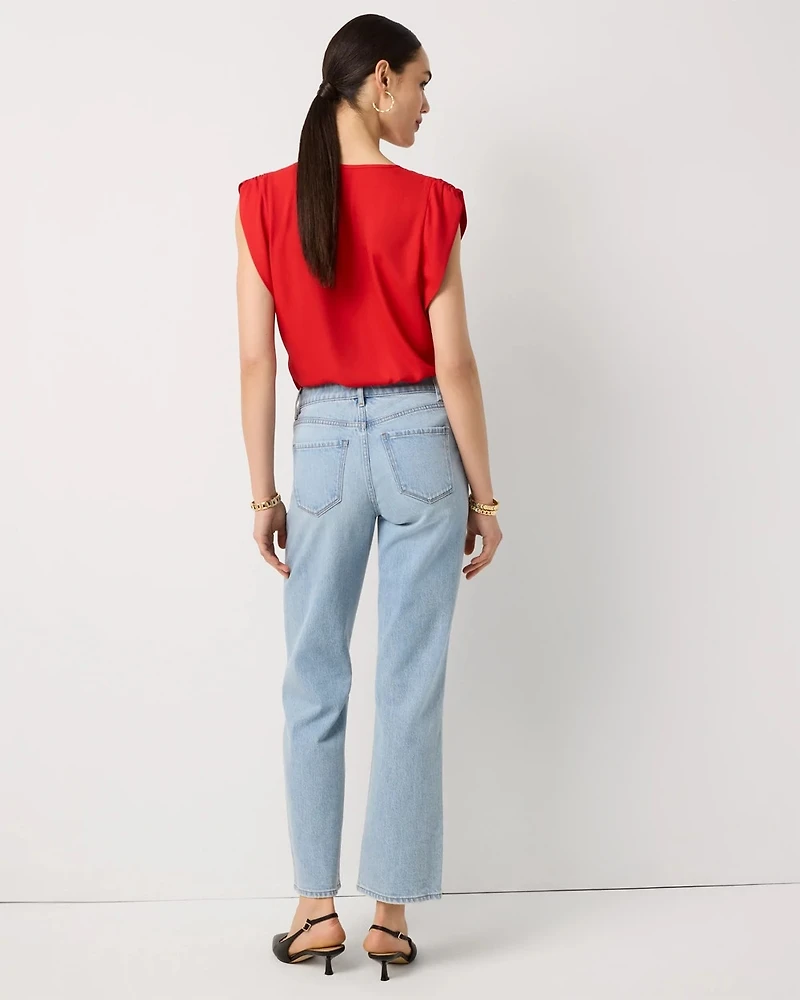 Mid-Rise Straight Ankle Jean