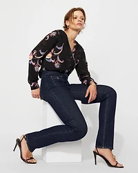 Long-Sleeve Button-Up Blouse