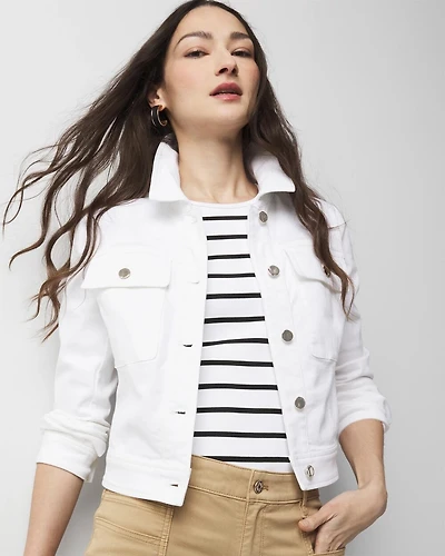 Petite Cropped Denim Jacket