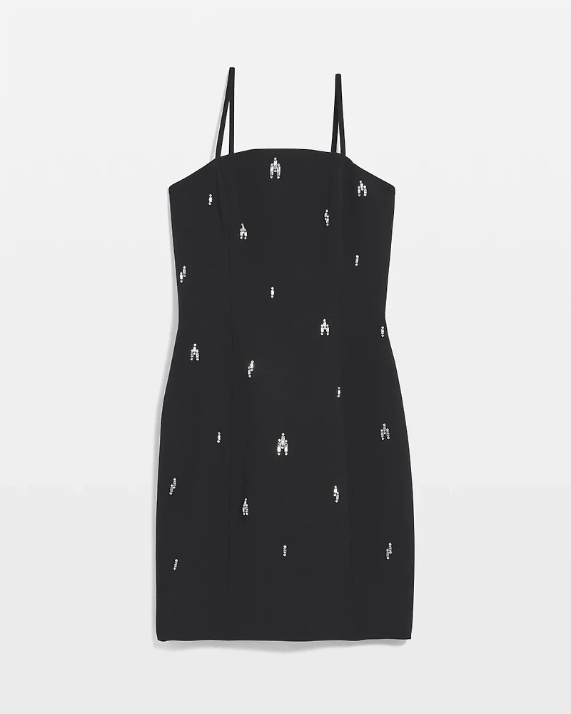 Strapless Embellished Mini Dress