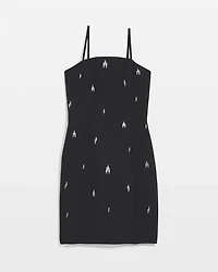 Strapless Embellished Mini Dress