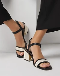 Canvas Block Heel Sandal