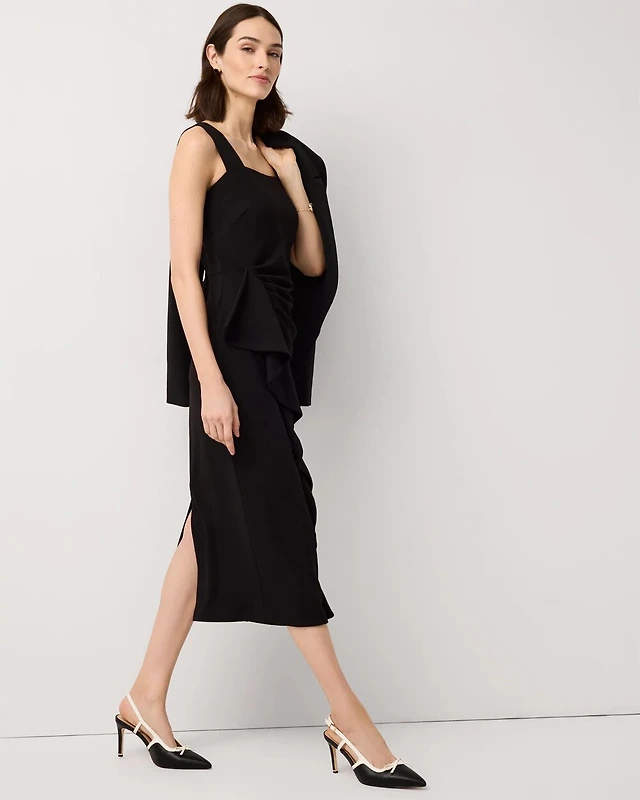 Maeve Sleeveless Notched Square-Neck Midi Dress at MarketFair Shoppes in  Princeton, NJ
