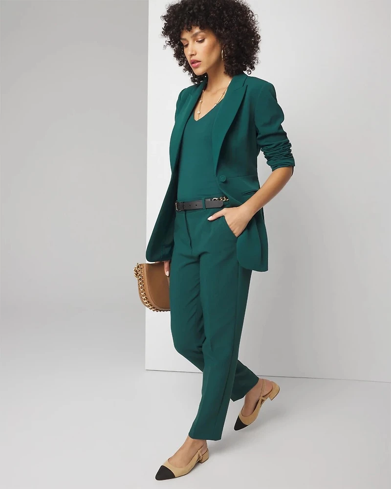 Petite Waist Seam Fluid Blazer