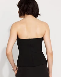 Floral Applique Ponte Bustier