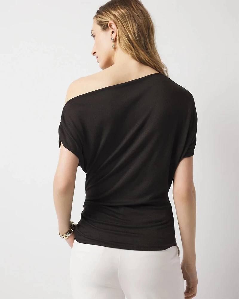 Asymmetric Ruched Top
