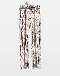 Jersey-Knit High-Rise Tapered Ankle Pants
