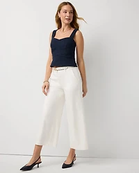 High Rise Wide Leg Crop Pant