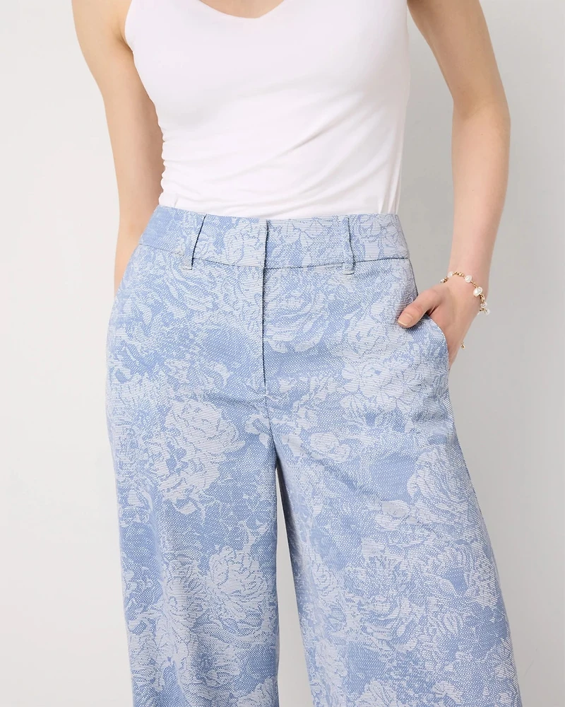 Floral High-Rise Wide Leg Pant