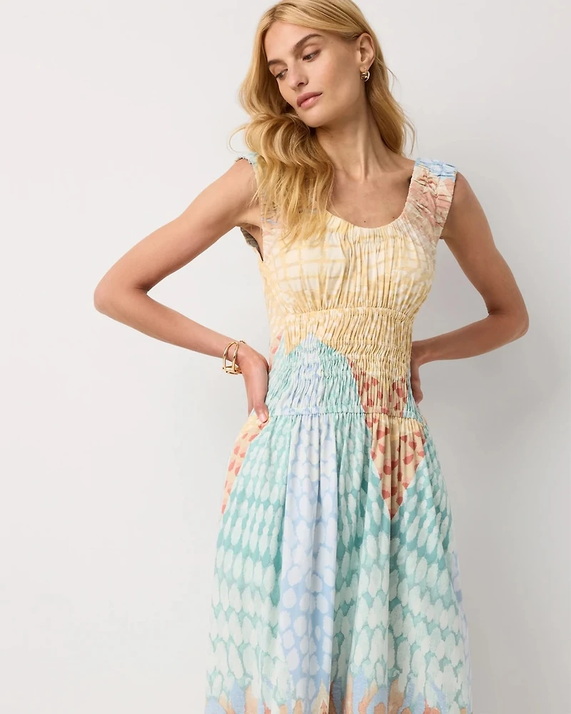 Ruched Tank Midi Dress