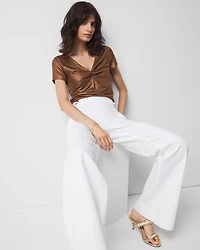 WHBM FORME™ All Ways Stretch Metallic Twist Front Tee