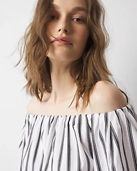 Off-the-Shoulder Drama Sleeve Blouse