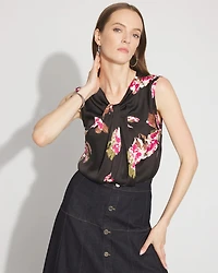 Satin Twist-Neck Shell
