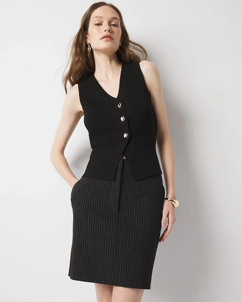 Pinstriped Mini Skirt