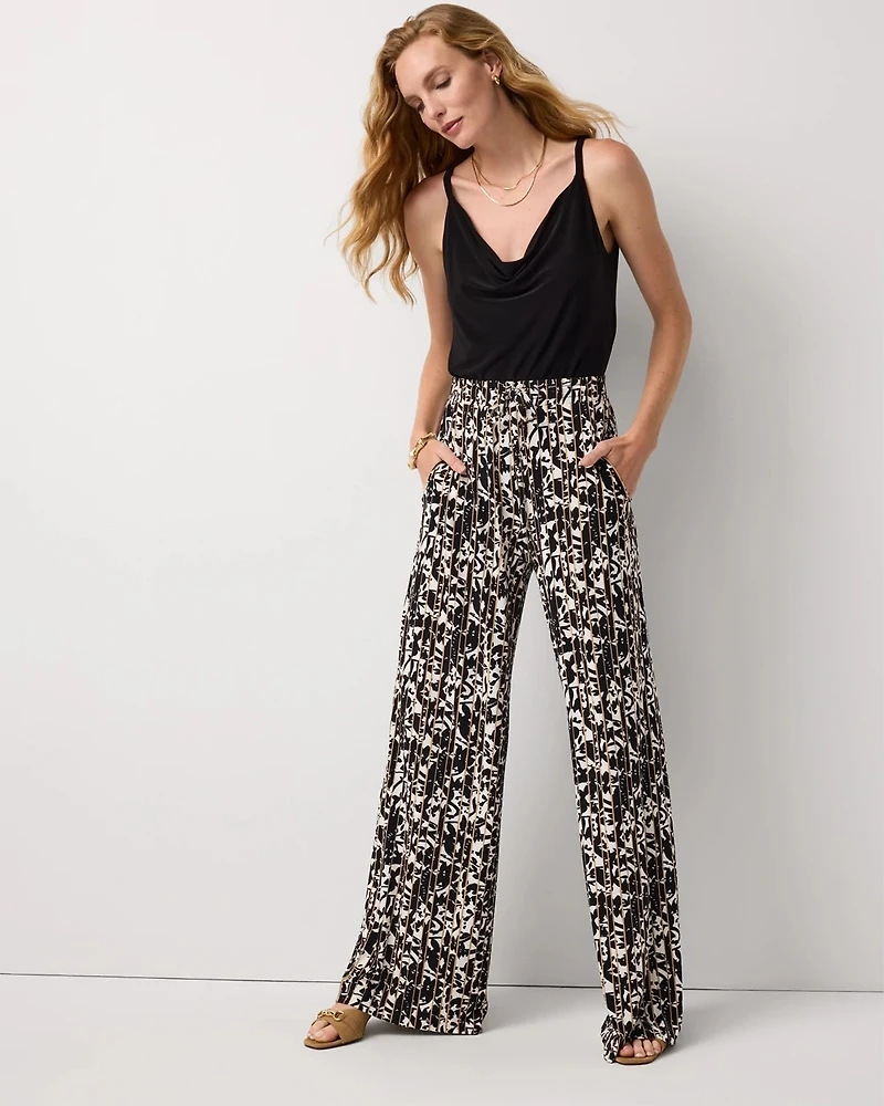 Pull-On Wide Leg Pant