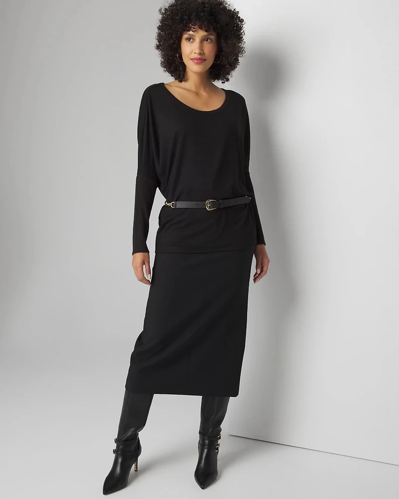 Long Sleeve Ribbed Tunic