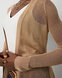 Open Stitch Longline Cardigan