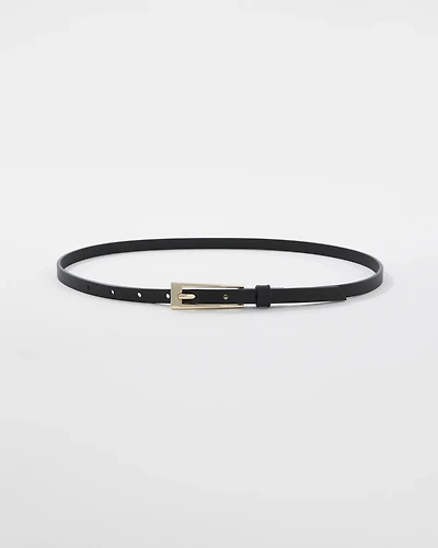 Faux Leather Rectangular Buckle Belt