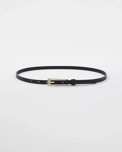 Faux Leather Rectangular Buckle Belt