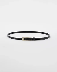 Faux Leather Rectangular Buckle Belt