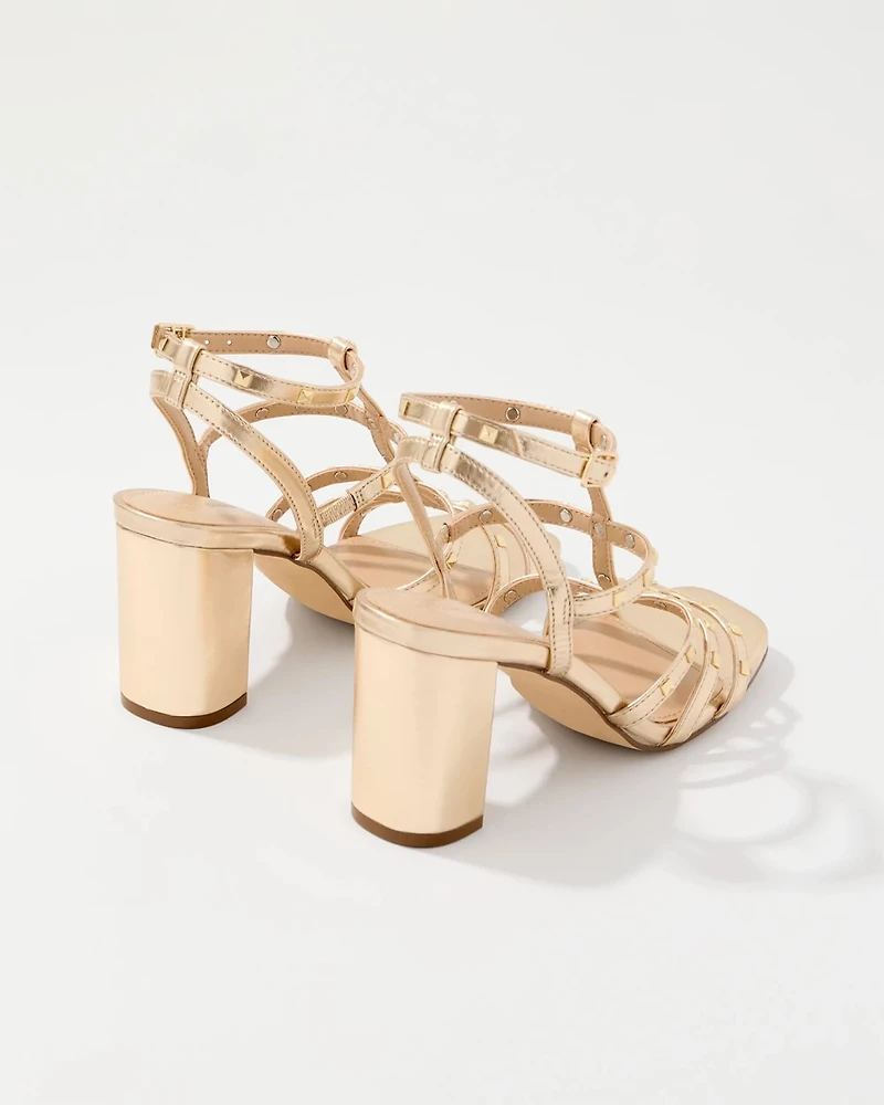 Studded Heeled Sandal