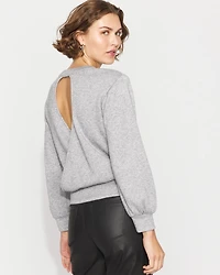 Lurex Puff Sleeve Snit Top