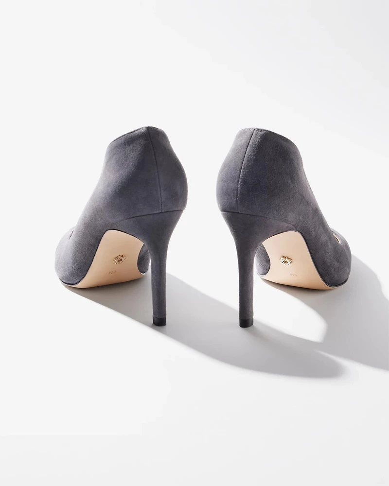 Grey Suede Comfort Pump