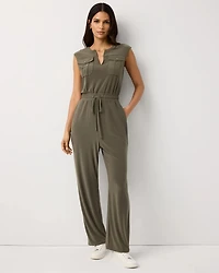 Matte Jersey Utility Jumpsuit