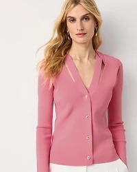 Crisscross Button Front Cardigan