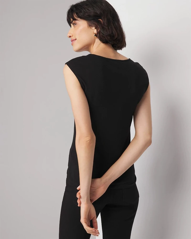 Cotton Modal Square Neck Tee