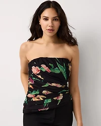 Draped Chiffon Bustier