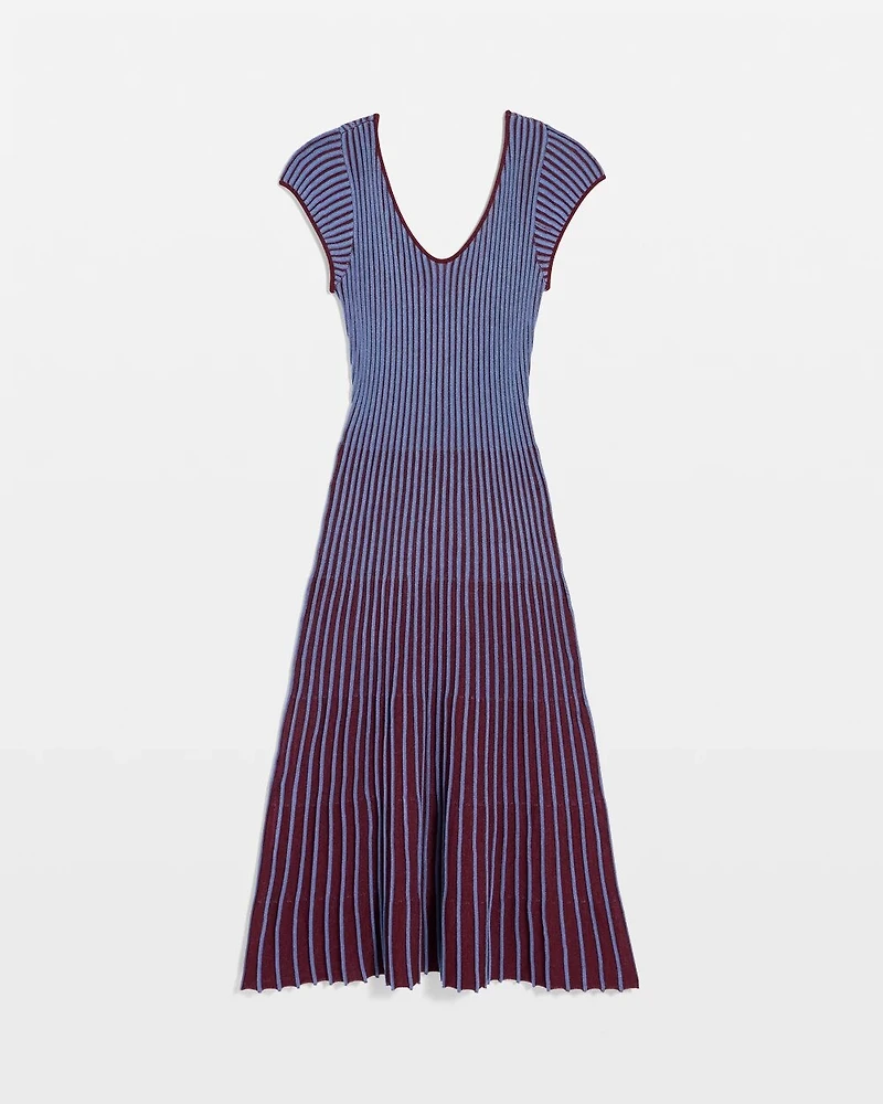 V-neck Midi Sweater Dress