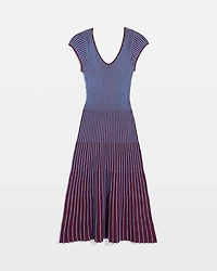 V-neck Midi Sweater Dress