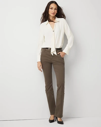 Pret Zip Hem High Rise Bootcut Jean