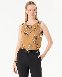 Pleated Chiffon Shell