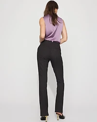 Pinstripe Denim-Look Slim Bootcut Pant
