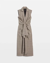 Blazer Faux Wrap Midi Dress