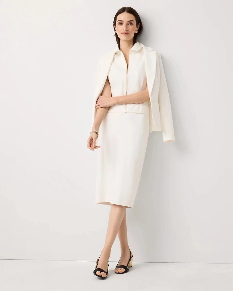 Knit Crepe Pencil Skirt