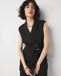 Belted Blazer Vest