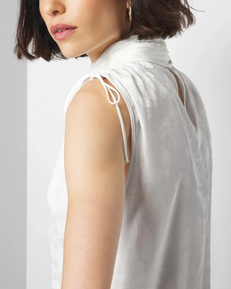 Sleeveless Mockneck Shell Top