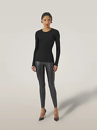 Fine Merino Rib Top Long Sleeves