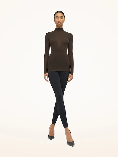 Aurora Rib Net Top Long Sleeves