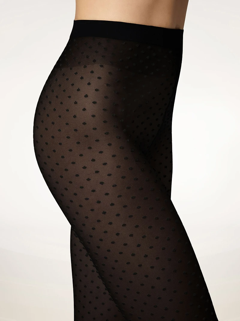Satin Touch Dots Tights