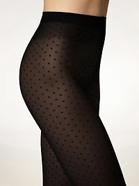 Satin Touch Dots Tights