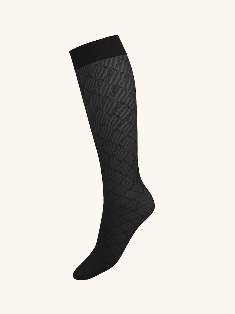 Sheer Pattern Knee-Highs