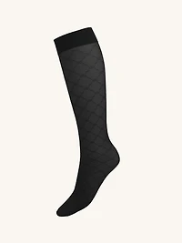 Sheer Pattern Knee-Highs