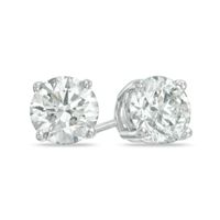 2 CT. T.w. Diamond Solitaire Stud Earrings in 14K White Gold